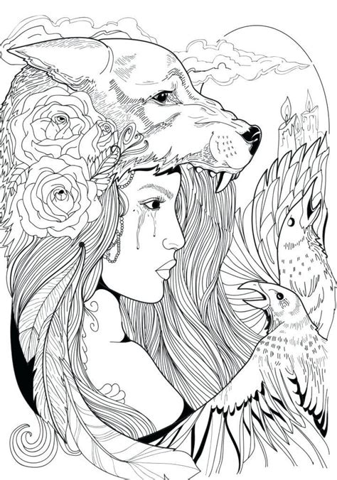 Just fill in the spaces with colors you like. Wolf Coloring Pages for Adults - Best Coloring Pages For ...