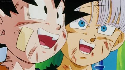 Juntos practican la técnica de la fusión muy duramente, hasta que logran llevarla a cabo correctamente. Goten n Trunks | Anime dragon ball, Dragon ball z, Dragon ball