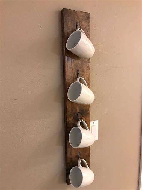 The build is rather simple and can. Rae Dunn Mug Rack- Hannah Wall Mounted Coffee Mug Rack- 4 ...
