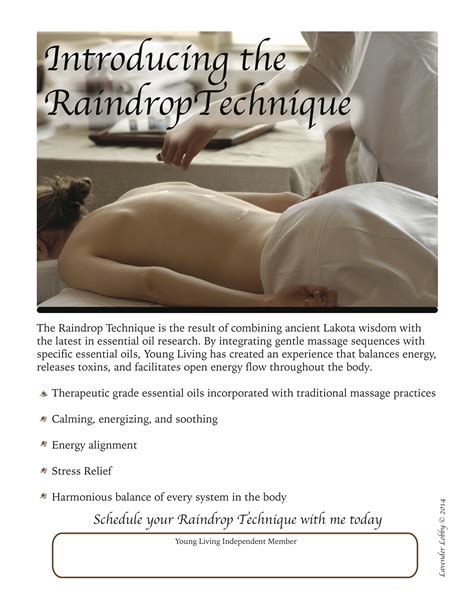 Raindrop Technique Flyer | Raindrop technique, Massage 