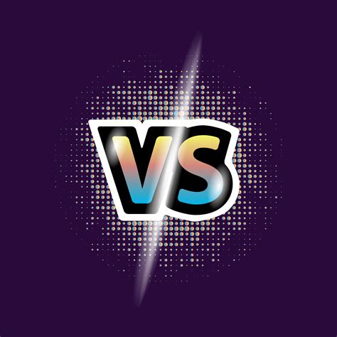 Shiny and glowing versus text 1233292 Vector Art at Vecteezy