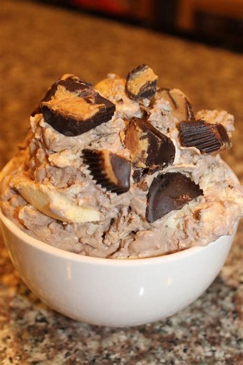 In a medium bowl, let the melted dark chocolate chips cool to room temperature, then use a spatula to gently fold in whipped cream. stuffed fro-yo: cocoa powder, peanut butter, greek yogurt ...