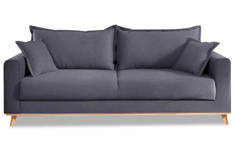 Mit grauen stellfüßen aus holz. Stolmar 3er-Sofa Edina - Grau | Sofas zum halben Preis