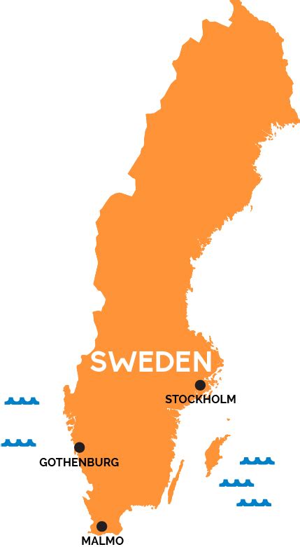 Large detailed map of sweden with cities and towns. Map of Sweden | RailPass.com