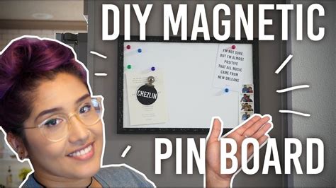 I wanted a pin board but was to lazy to buy one.so i made one!! How to Make a Magnetic Pin Board - DIY - YouTube