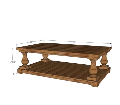 This is a large hardwood leg that we hope adds value and marketability to your finished products~. Balustrade Coffee Table | Ana White