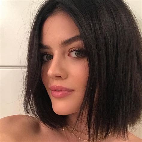 Beside that when you have a square face shape, you should not wear this haircut. Lucy Hale Cuts Her Hair and Dyes It Dark Brown | Allure