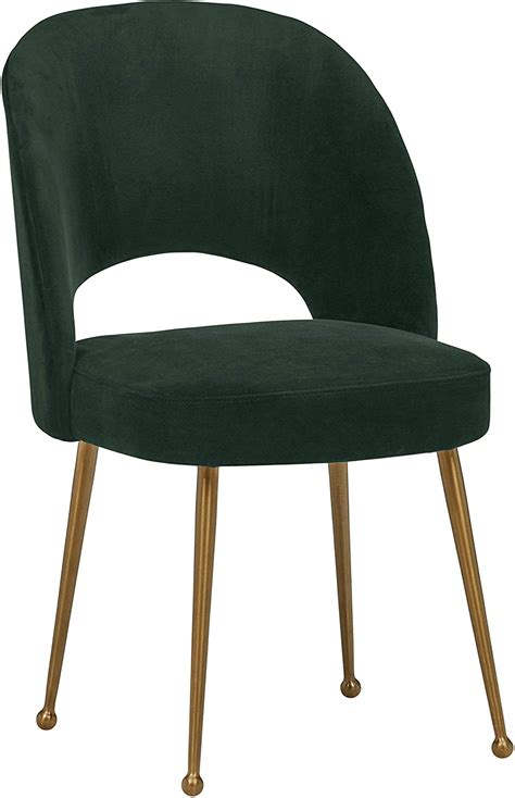 Get it by monday, aug 9. Amazon Brand - Rivet Clarice Dining Room Kitchen Chair Open Back, 33"H, Hunter Green Velvet $71.88