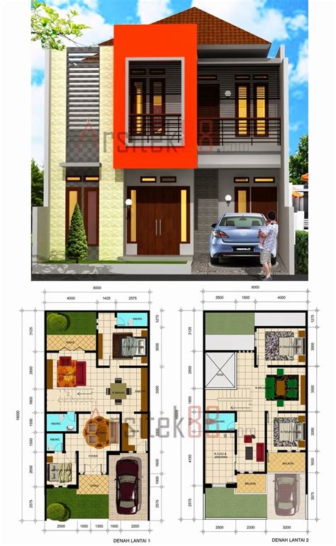 Desain rumah minimalis 2 lantai 6×10. 67 Model Desain Rumah Minimalis 2 Lantai Ukuran 6 X 10 ...
