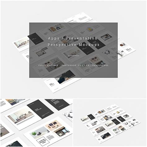 Here is another card style mockup with multiple screens on one image. Perspective Website Presentation Mockup | Free download
