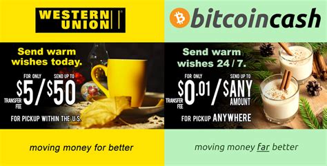 All prices are based on market rates across various exchanges. bitcoin cash vs western union