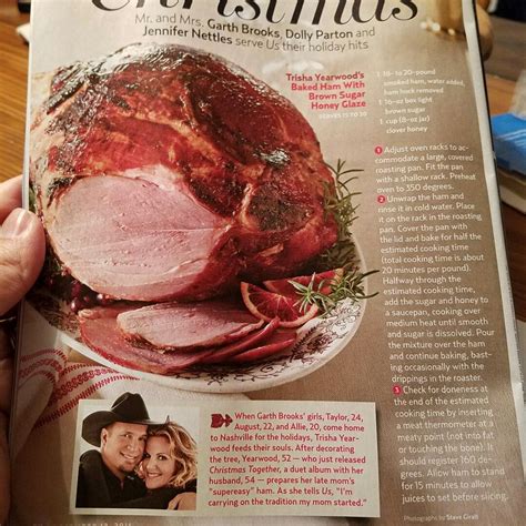 But trisha yearwood is a natural in front of the camera. Trisha Yearwood's Baked Ham via US Weekly | Baked ham, Cooking, Ham