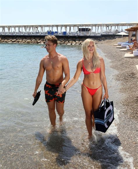 Strictly come dancing star aj pritchard and abbie quinnen have broken their silence on her horrific fireball injury. Fit Blonde Abbie Quinnen Flaunts Her Body in Red Swimwear ...