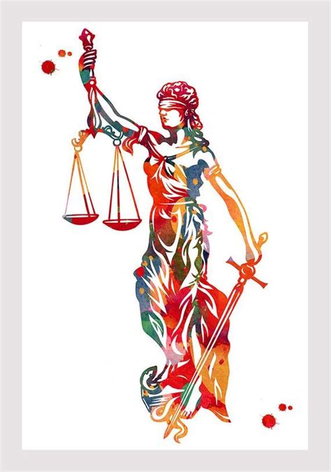 Greek goddess themis 5.5 statue blind lady justice lawyer gift golden. Lady Justice Art Print Justice Symbol Watercolor Law ...