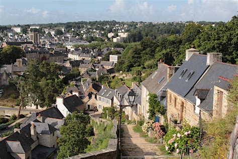 Lannion is served by extensive transport links. Brelevenez, near Lannion in France, with a pretty flight of stone stairs and an ancient church