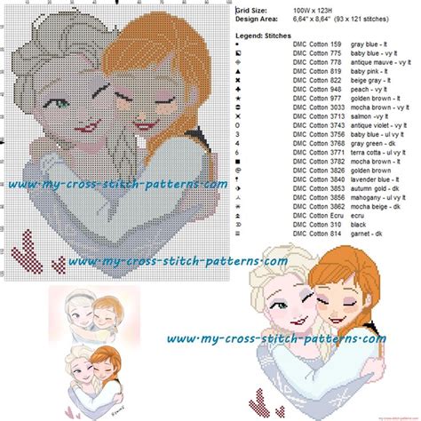 This article has been viewed 389,991 times. Elsa and Anna cross stitch pattern - free cross stitch ...