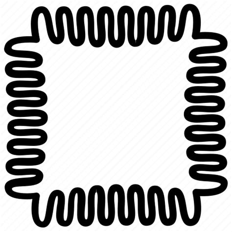 Coil spring, flexible, metal spring, steel spring, twisted spring icon