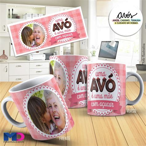 Presentes personalizados exclusivos para todas as ocasiões. Caneca Dia dos Avós no Elo7 | MD Lembrancinhas e ...