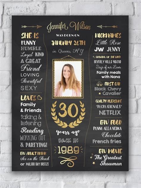 At birthday wine gifts you can personalised a bottle of wine, whisky, champagne, vodka or even beer for a great unique 30th birthday gift. 30th birthday gift for her or him, Personalized 30th birthday sign, Custom 30th birthday poster ...