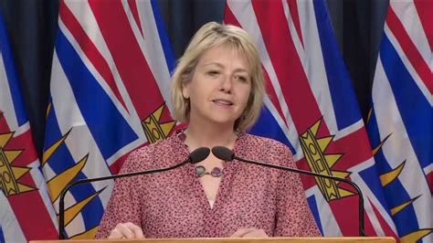 Bonnie henry says she will introduce an order to limit the number of people you can have staying at or visiting a rental property such as a cottage, airbnb, boat house, etc. Dr. Bonnie Henry and Adrian Dix give an update on COVID-19 ...