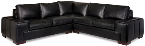 The high back extends itself into the arms of the sofa, leaving you feeling comfortable and secure. Black leather sectional