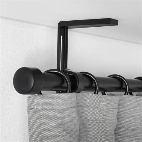 Attach curtain hooks ,how to attach curtain rods ,how to create a canopy bed ,how to install window curtain rod. BETYDLIG Wall/ceiling bracket, black - IKEA | Curtain rod ...