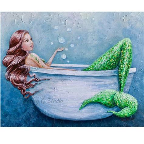 At artranked.com find thousands of paintings categorized into thousands of categories. Mermaid in bathtub painting, original mermaid painting on ...