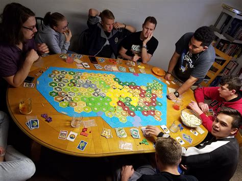 The competing players are settlers attempting the settlers of catan and its expanded universe demonstrate examples of: Settlers of the United States of America : Catan