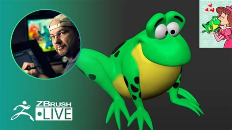 Create a Disney Style Frog #withme! - Shane Olson - ZBrush 2021.5 ...