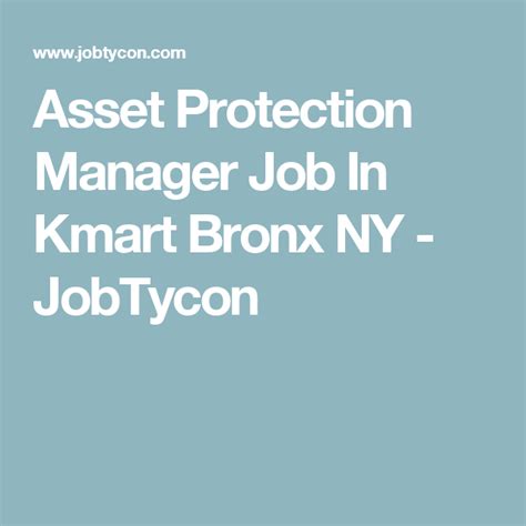 Currently 121 jobs.the latest job was posted on 02 jul 21. Asset Protection Manager Job In Kmart Bronx NY - JobTycon ...