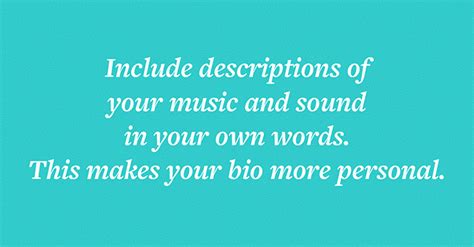 Maybe you would like to learn more about one of these? Writing an Effective Music Bio: Helpful Tips From Three ...