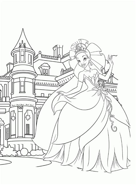 Vector of a knight and. Disney Princess Tiana Coloring Pages - Coloring Home