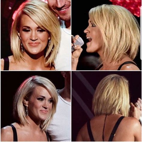 The official return of the retro shaggy layered chop. 360 Carrie Underwood Lob | Medium hair styles, Carrie ...