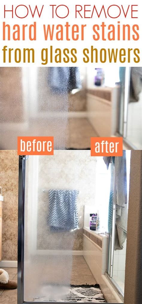 After every shower, thoroughly squeegee the water off the glass door and enclosure. How to Remove Hard Water Stains from Glass Showers | Hard ...