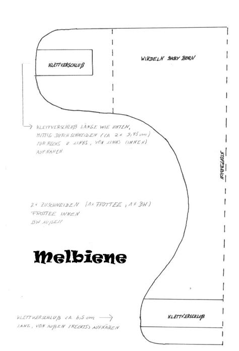 Sitzsack selber machen anleitung und schnittmuster. Melbiene-WindelSchnittGross.jpg 750×1.100 Pixel | Puppen ...