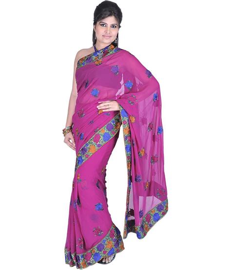 With 30 years of expertiseexotic india is a well acclaimed name in the giftware and handicraft industry. Exotic India Fuchsia-red Designer Sari With Parsi ...