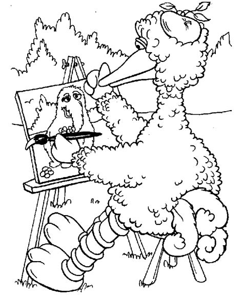 Bigbird free printable sesame street coloring pages easy and free to print sesame street coloring pages for children. Sesame Street coloring page - Big Bird 7