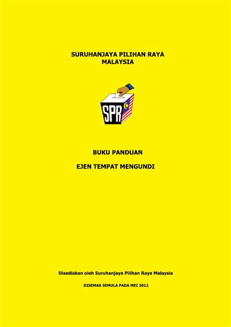 Mengelakkan pengundian berganda •seorang pemilih hanya boleh memangkah seorang calon sahaja, dengan menandakan ' x ' bersebelahan nama calon. Panduan Ejen Tempat Mengundi (2013) by PERLIS PERLIS - Issuu