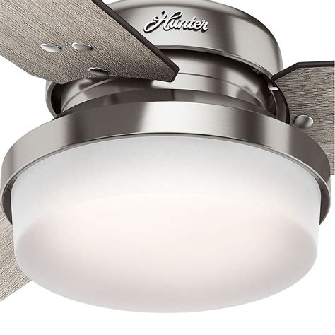 Hunter ceiling fans work best with hunter ceiling fan light kits. Hunter 52-Inch Brushed Nickel LED Ceiling Fan with Light ...