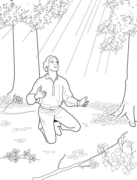 The lord answered with the. Joseph Smith's First Prayer | Lds coloring pages, Lds kids ...