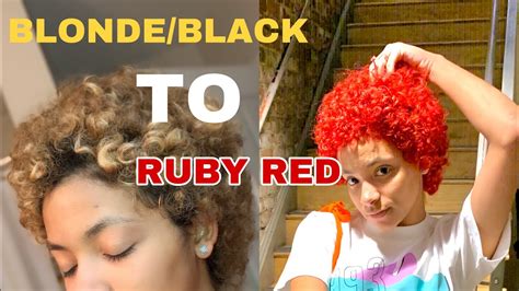 Bring out your inner elsa with delicious blue, violet and blonde hair. How to dye your hair RED | natural hair - YouTube