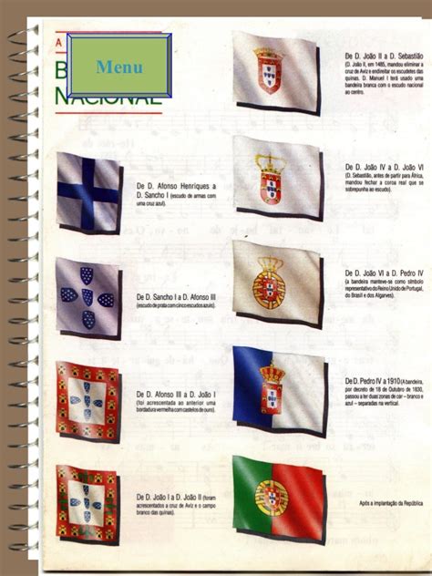 A bandeira de portugal é um dos símbolos nacionais da república portuguesa. O hino nacional e a bandeira portuguesa