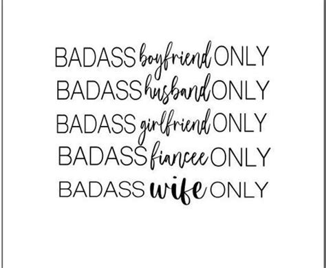 Badass Wife only SVG bundle Badass husband only svg badass | Etsy in 2021 | Svg quotes, Fiance ...