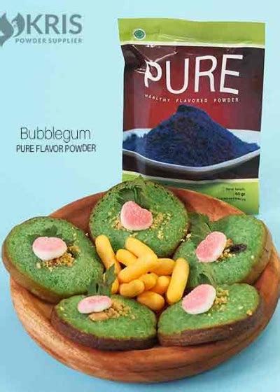 Kami memproduksi beragam perisa makanan dan minuman yang sesuai dengan selera anda. Bubuk perisa makanan bubblegum pure kemasan 50 gr - KRIS ...