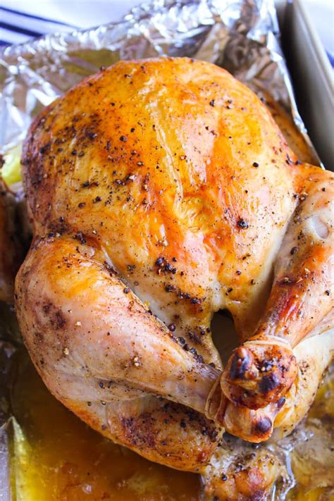 Sprouts organic whole chicken, giblets removed. WHOLE ROASTED CHICKEN WITH LEMON, GARLIC - Maral in the ...