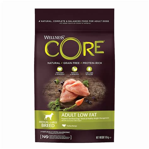 Excellent low fat canned food option: Wellness Core Complete Dry Adult Dog Food Medium/Large ...