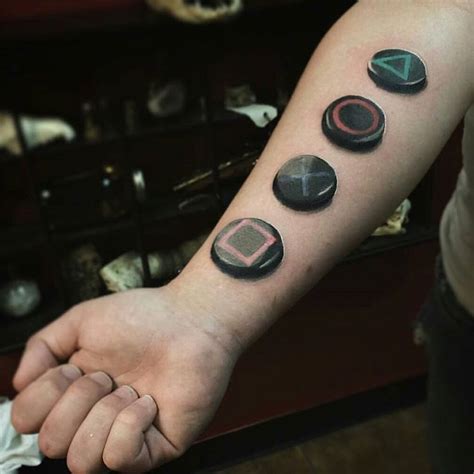 Maybe you would like to learn more about one of these? videogametatts — Awesome Playstation tattoo by ...