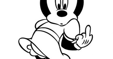 These digital coloring pages for kids and adults are. Minnie Mouse ~Disney Gone Mad~ | Disney gone wrong | Pinterest | middle finger | Pinterest | Cartoon