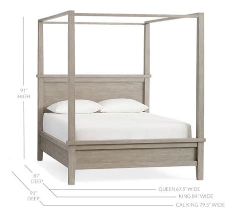You can use these beautiful pottery barn bedding. Farmhouse Canopy Bed | Wooden Beds | Pottery Barn