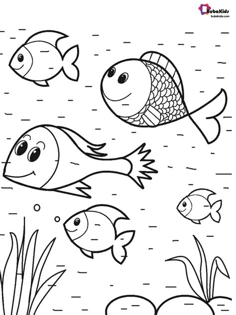 Make your choice from the some templates are supplied with component colour guides to help you create identifiable. Happy fish coloring page for kindergarten - BubaKids.com